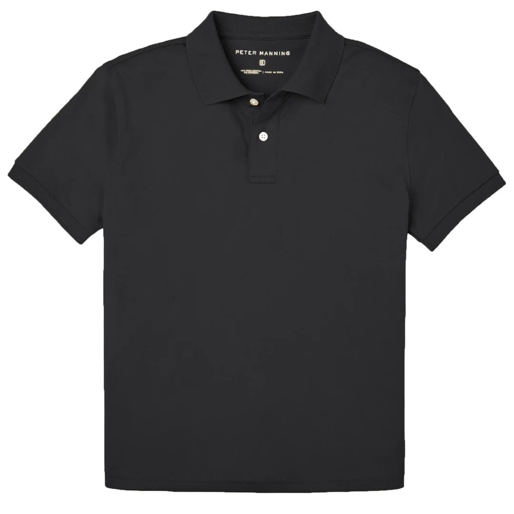 Peter Manning James Polo Shirt in Black